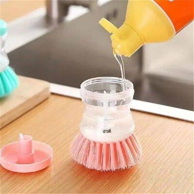 1~10PCS IN 1 Kitchen Dishwashing Brush With Liquid Soap