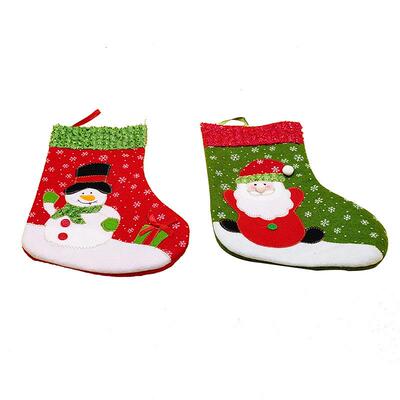 non-woven Snowflakes Santa Claus socks Christmas gift bags