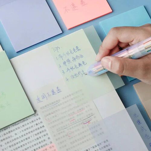 50/100/150 Sheets Transparent Waterproof Posted It Sticky No
