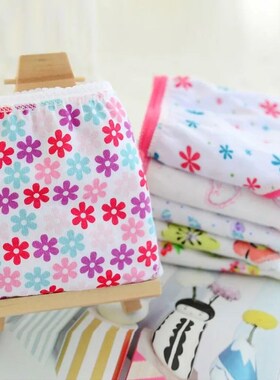 6Pc/Lot Baby Girls Underwear Cotton Panties Kids Short Brief