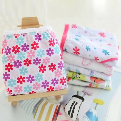 6Pc/Lot Baby Girls Underwear Cotton Panties Kids Short Brief