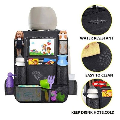 Car Back Seat Organizer with Touch Screen Tablet Holder Auto
