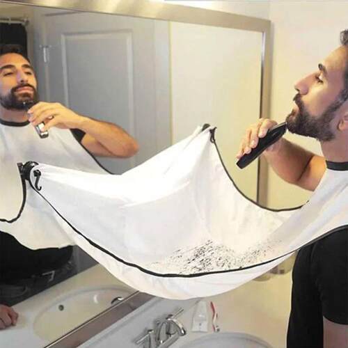 Man Shave Beard Apron Black Hair Shave Apron Ib Trimmer Hold