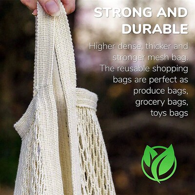Reusable Fruit Vegetable Bag Washable Cotton Mesh Grocery Ba