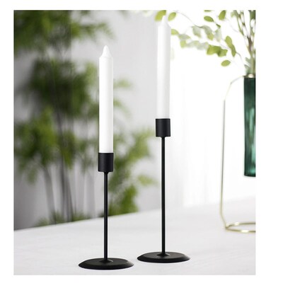 2Pcs Candle Holders Modern Metal Candlestick Wedding Candle