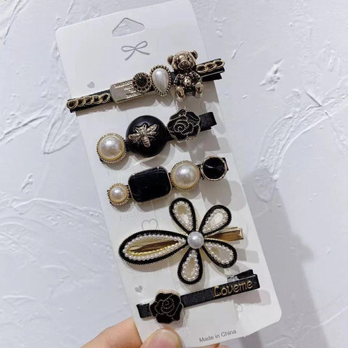 1Set Handmade Pearls Hair Clips Pin for Women Fashion Geomet