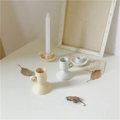 Ceramic Handhold Candlestick Ornaments Photography Home Deco