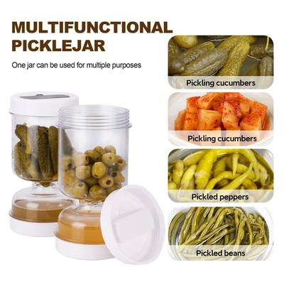 Pickles Jar With Forks Dry and Wet Dispenser Pickle and Oliv