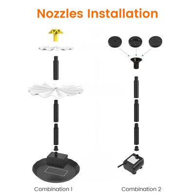 Solar Water Pump Fountain Garden Decor DIY Solar Fountain Pu