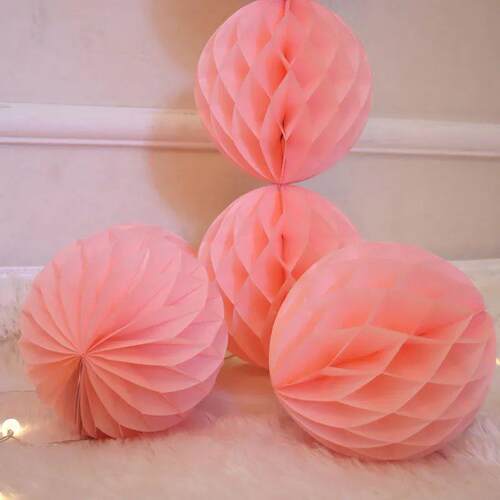 1pc10/15/20/25/30/35CM Round Honeycomb Ball DIY Colorful Wed