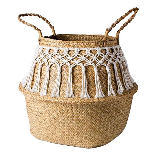 32X28cm Wicker woven foldable storage basket garden flower