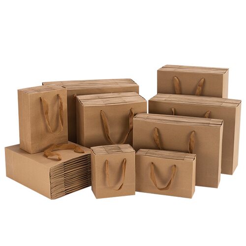 Kraft paper bags custom laptop bag red wine honey tea gift