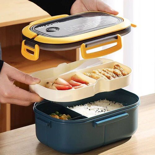 Student Lunch Box Thickened PP Plastic Material Partition Do