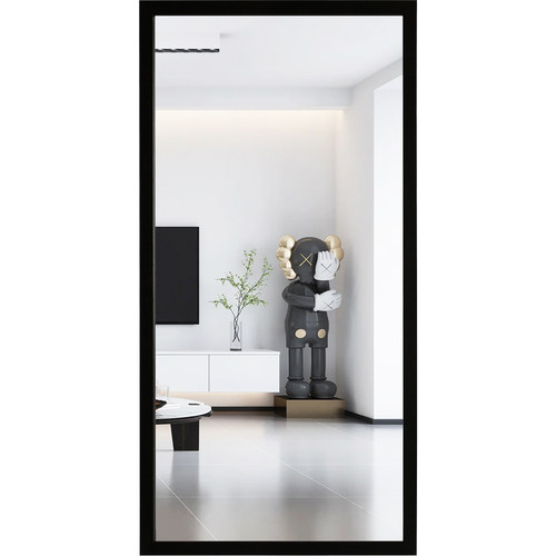 伯仑简约现代穿衣镜全身镜落地家用贴墙衣帽间试衣镜子挂墙防爆镜