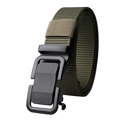 Toothless Automatic  Buckle Belt Nylon Canvas Waistband Men