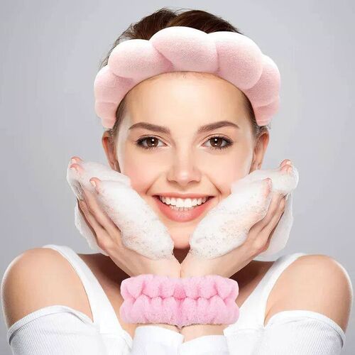 3Pcs Wash Face Headband for Women Sponge Headbands Wrist Str
