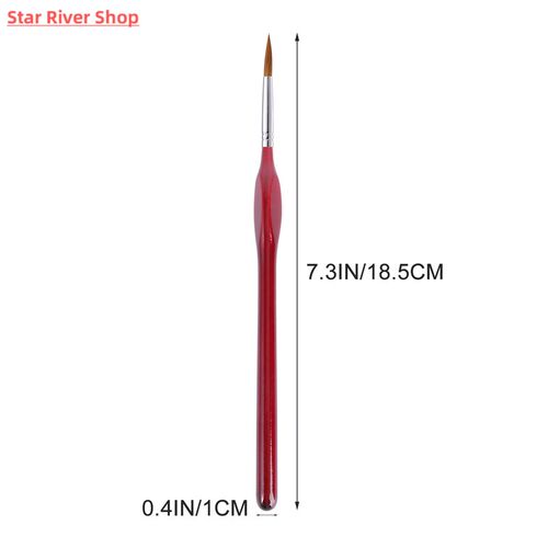 Professional Wolf Fine Tip Nylon Hair Detail Paint Brush Fin
