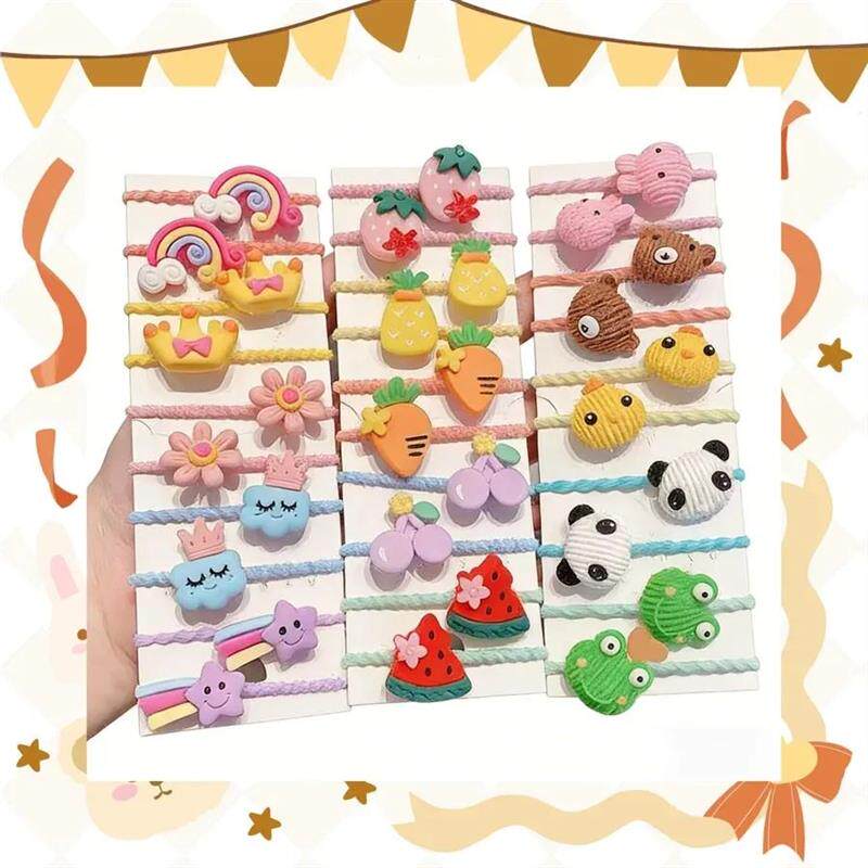 30PCS Girls Hair Ties & Braiding Strings, Super Elastic Seam - 实物图