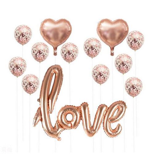 Rose Gold Wedding Birthday Party Balloons Happy Birthday