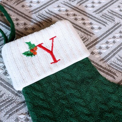 Letter Knitting Socks Stocking Christmas Tree Ornament Gift