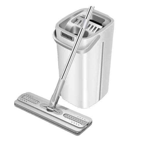 Household mop and bucket set Flat mops with wringer mop pads