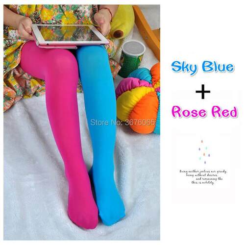 Girls candy color tights for baby kids cute velvet pantyhose