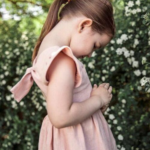 Korean Style Summer Infant Girls Dress Flying sleeve Cotton