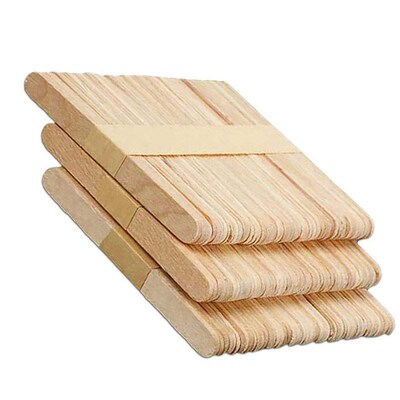 50 PCS Natural Wood Popsicle Sticks Wooden Popsicle Stick Ho