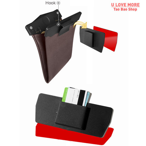 Car Trash Can Front-Row Hanging Garbage Bin Pu Leather Folda