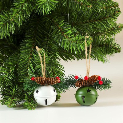 Pinecone Wind Chime Christmas Bell Door Decor with Ornaments