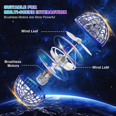 Flying Ball, Boomerang Fly Orb Magic with LED Lights, Drone