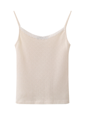 Sweet Women Soft Cotton Camis Lace Patchwork 2022 Summer Fas