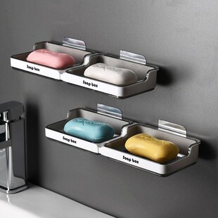 washing table wall soap holder double boxes bathroom new皂盒