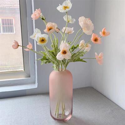 Artificial Flowers Fake Poppy Silk Flowers Long Stem Housewa