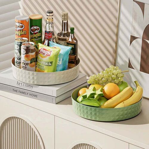 1Pc Kitchen Storage Spice Rack 360 Degree Rotating Cabinet S