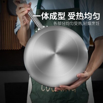 Stainless steel frying pan Household non-stick frying pan