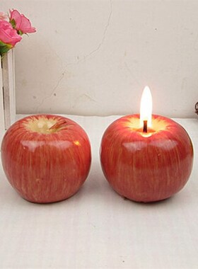 Christmas Red  Apple Shape Fruit Christmas Eve wax candle