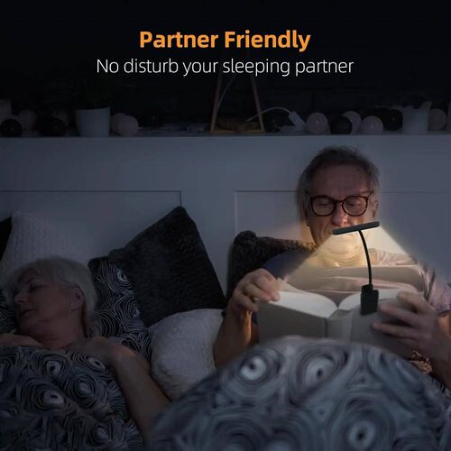 14Leds Book Light USB Rechargeable Reading Light Warm Cool W