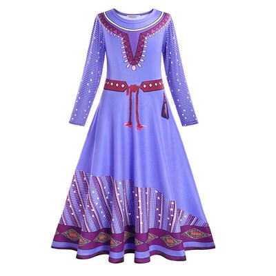 Princess Asha Costume Girls Wish Fancy Dress Up Kids Movie A