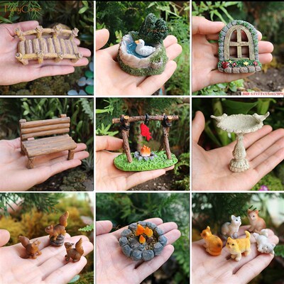 Resin Miniature Animals Fairy Garden Mini Forest Farm Animal