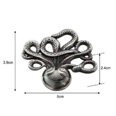 Octopus Shape Zinc Alloy Furniture Single Hole Handle Door