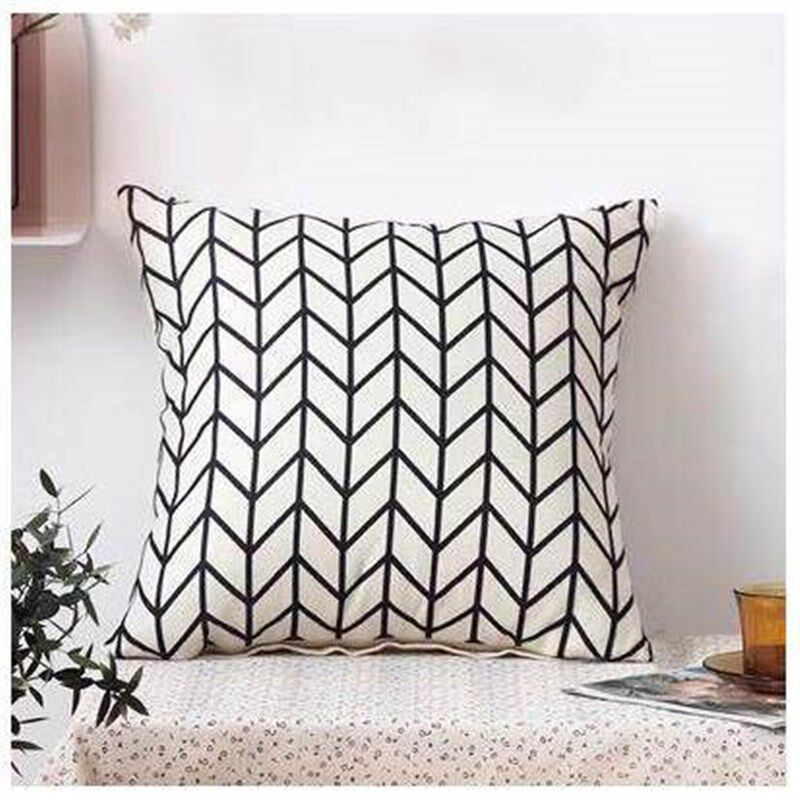 Stripes Cotton Pillow Case Sofa Throw Square Cushion Cover thumbnail 6