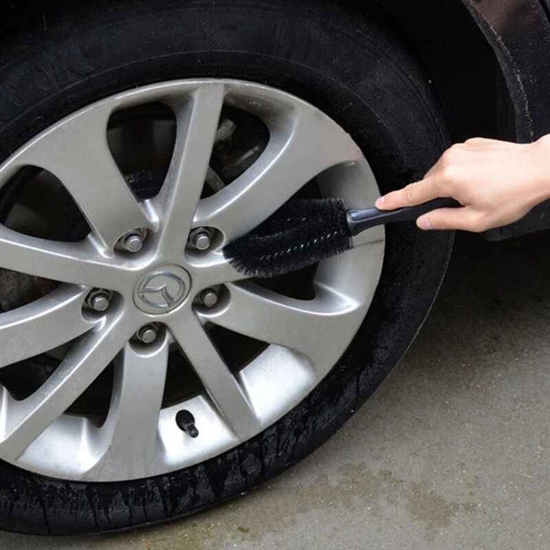 Car Wheel Brush Tire Cleaning Brushes Tools Car Rim Scrubber - 实物图