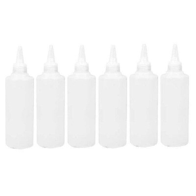 6pcs 250ml Tip Applicator Bottle Plastic Squeeze Bottle