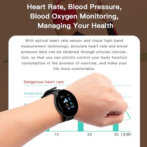 D18 Smart Watch Men Women Smartwatch Blood Pressure Waterpro