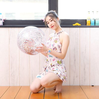Rooxin Inflatable Pool Party Toys Transparent Beach Ball Out
