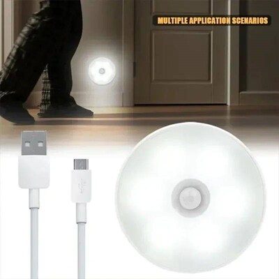 6Pcs Motion Sensor LED Night Light USB Smart Induction Lamp