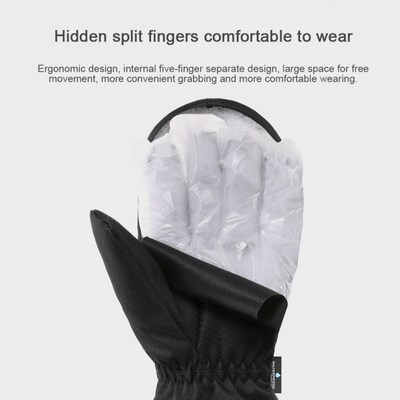 1 Pair Ski Gloves Thermal Mittens For Snowmobile Windproof