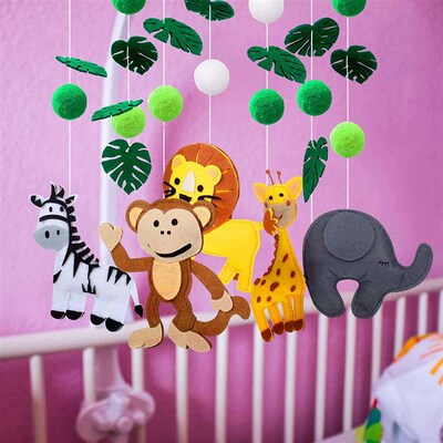 Baby Rattle Toy 0-12 Months Wooden Mobile On The Bed Newborn