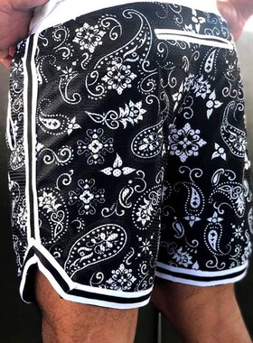 Camouflage shorts Latest Splicing Mesh Breathable Mens Fitn